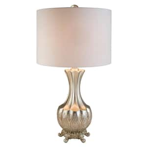 30 in. Silver Standard Light Bulb Urn Bedside Table Lamp