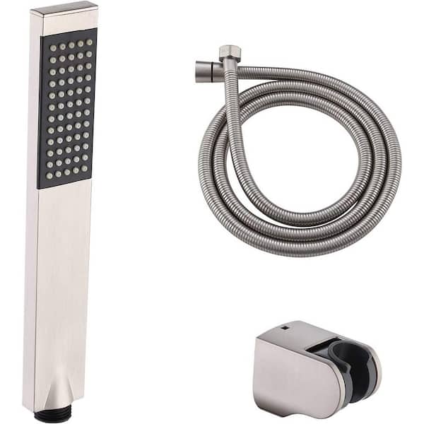 Unbranded Roxy 4-Spray Wall Mount Handheld Shower Head 1.5 GPM in Brushed Nickel 16GS-36197