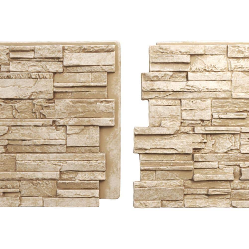 Sandstone Cascade Faux Stone 48'' Wall Paneling