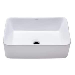 Tall-Edged Vessel Sink in White