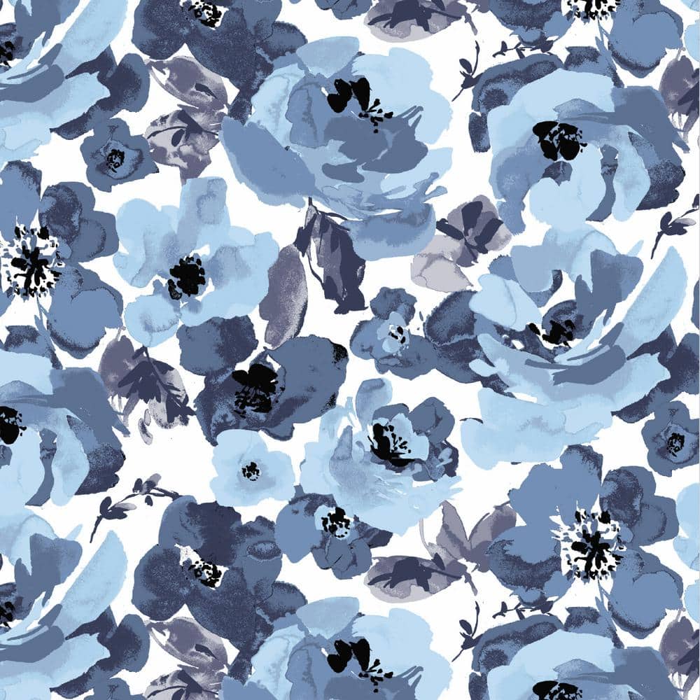 Blue Garden Floral Outdoor Deep Seat Cushion Set