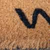 Natural and Black Coir Work and Wine Message Doormat