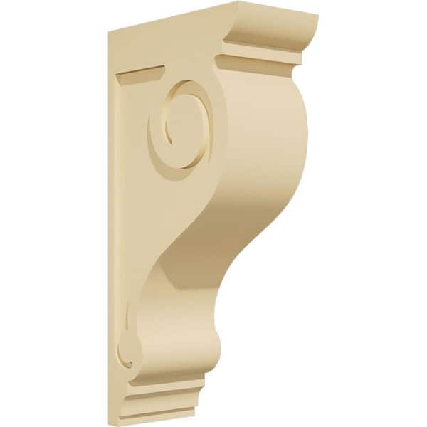 Ekena Millwork Standard Scroll 5 in. W x 20 in. H x 10 in. D Signature Urethane Polyurethane Corbel