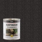 1 qt. Black Hammered Rust Preventive Paint (2-Pack)