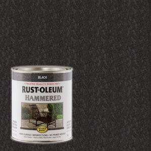 1 qt. Black Hammered Gloss Rust Preventive Interior/Exterior Paint (2-Pack)