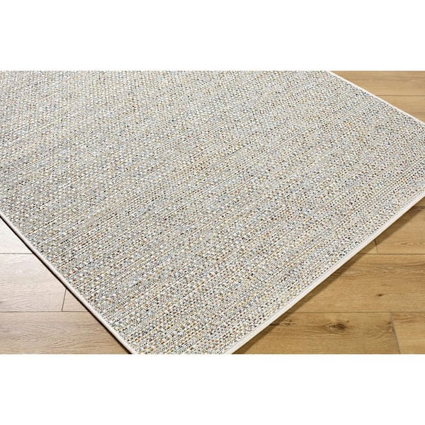 Crete Light Grey Cottage 5 ft. x 7 ft. Indoor/Outdoor Area Rug