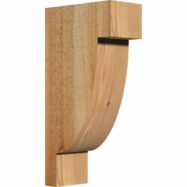 Ekena Millwork 6 in. x 12 in. x 24 in. Western Red Cedar Alpine Rough Sawn Corbel