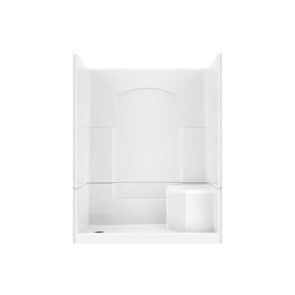 Accessible Living Alliance 60 in. L x 32 in. W x 77.5 in. H 4 Piece Alcove LH Drain Shower Kit with Shower Wall and Pan