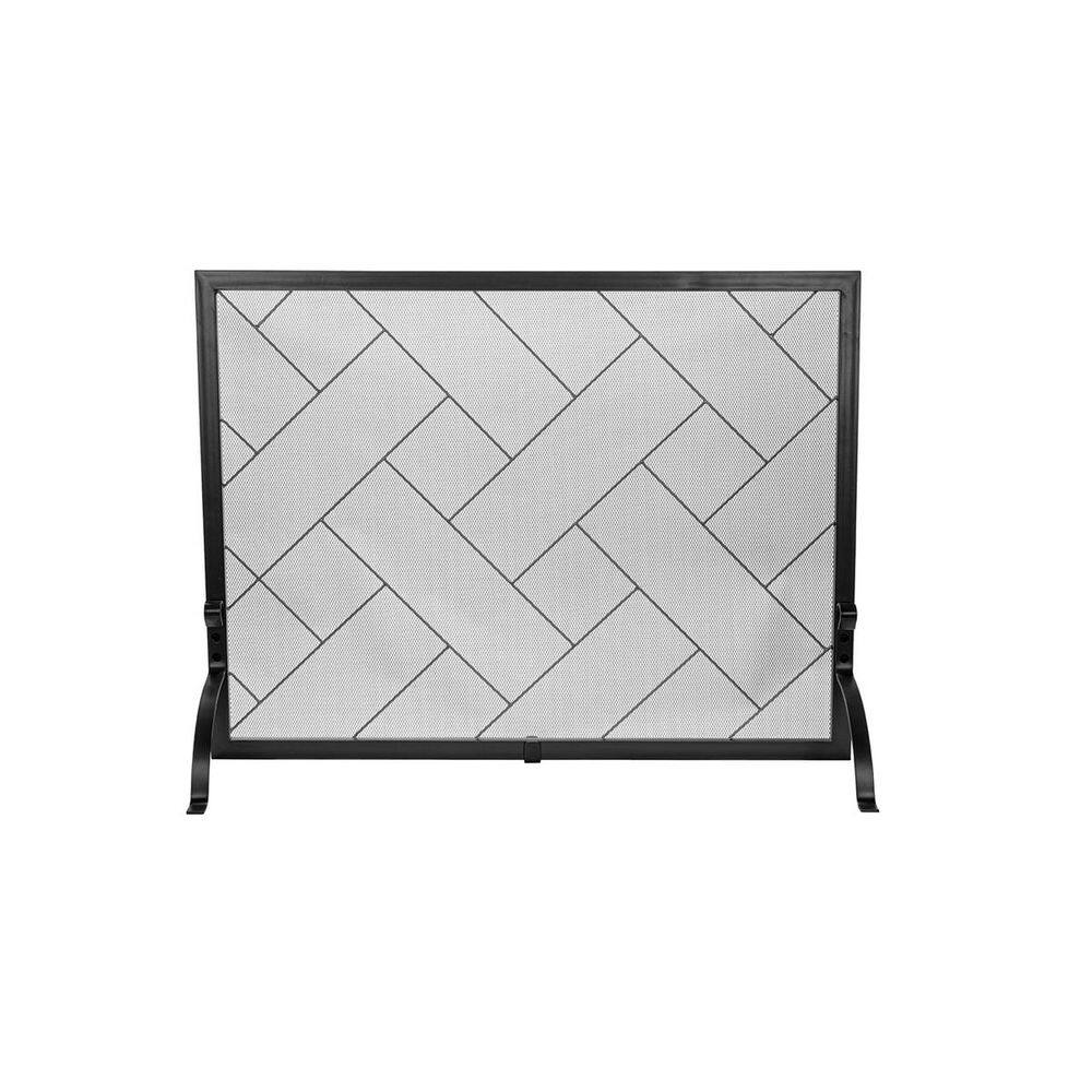 Medium Cross Weave Black Single Panel Fireplace Screen price history on PriceWatchPro