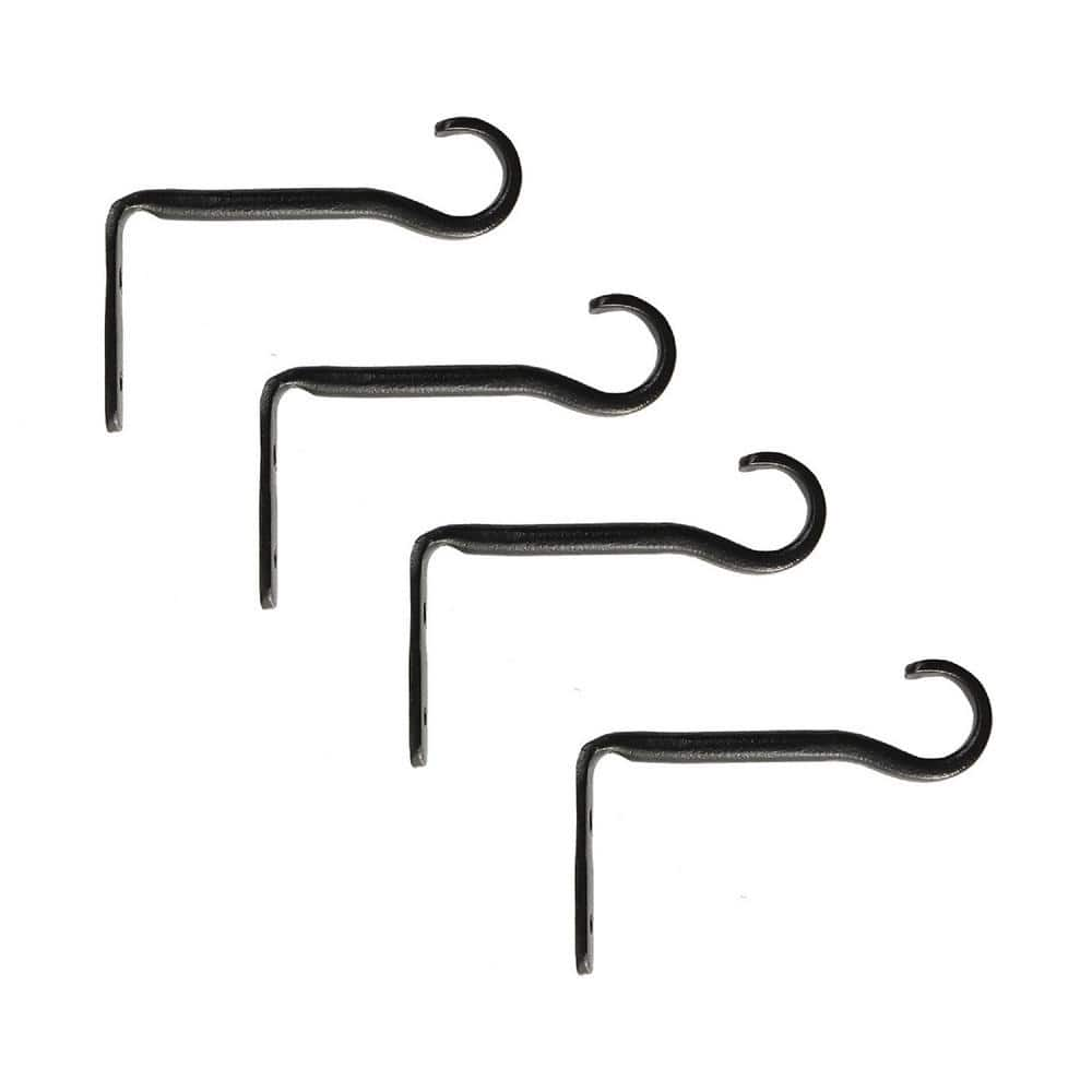 Achla Wrought Iron S Hooks, Black, 4.5, Pack of 3 at