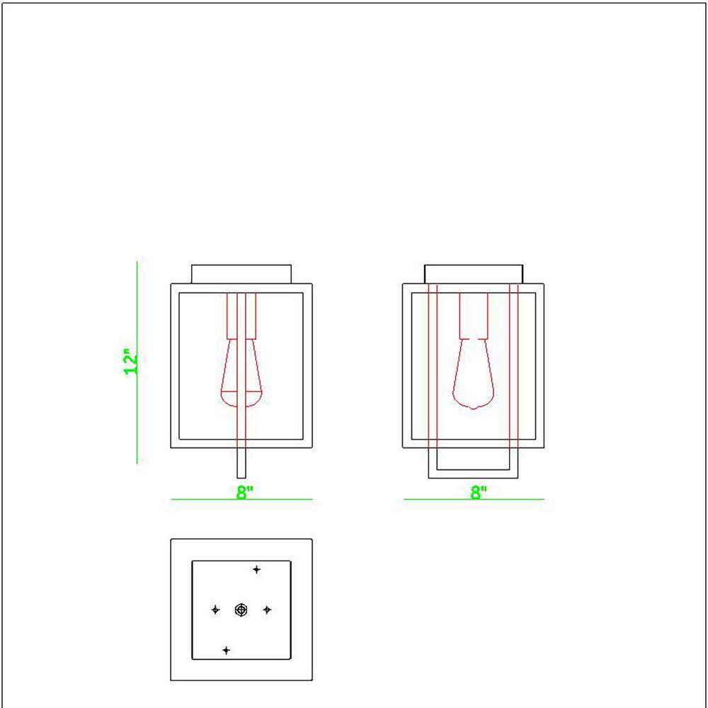 Preston Matte Black Modern Outdoor Wall Lantern with Clear Glass