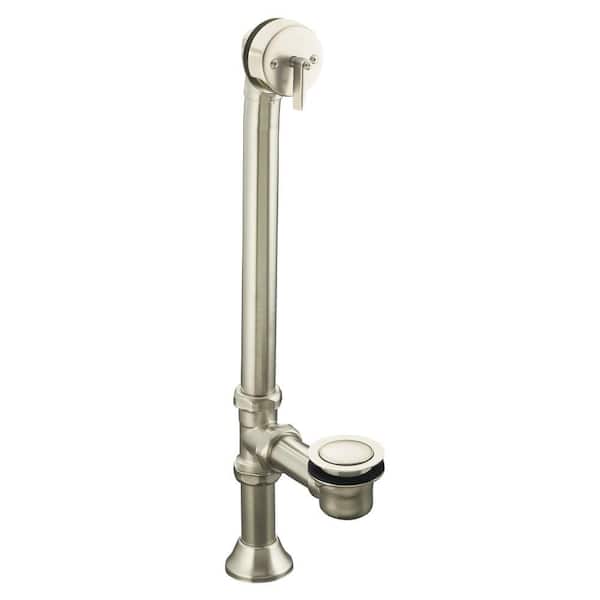 KOHLER Clearflo Decorative 1-1/2 in. Brass Adjustable Pop-up Bath Drain in Vibrant Brushed Nickel