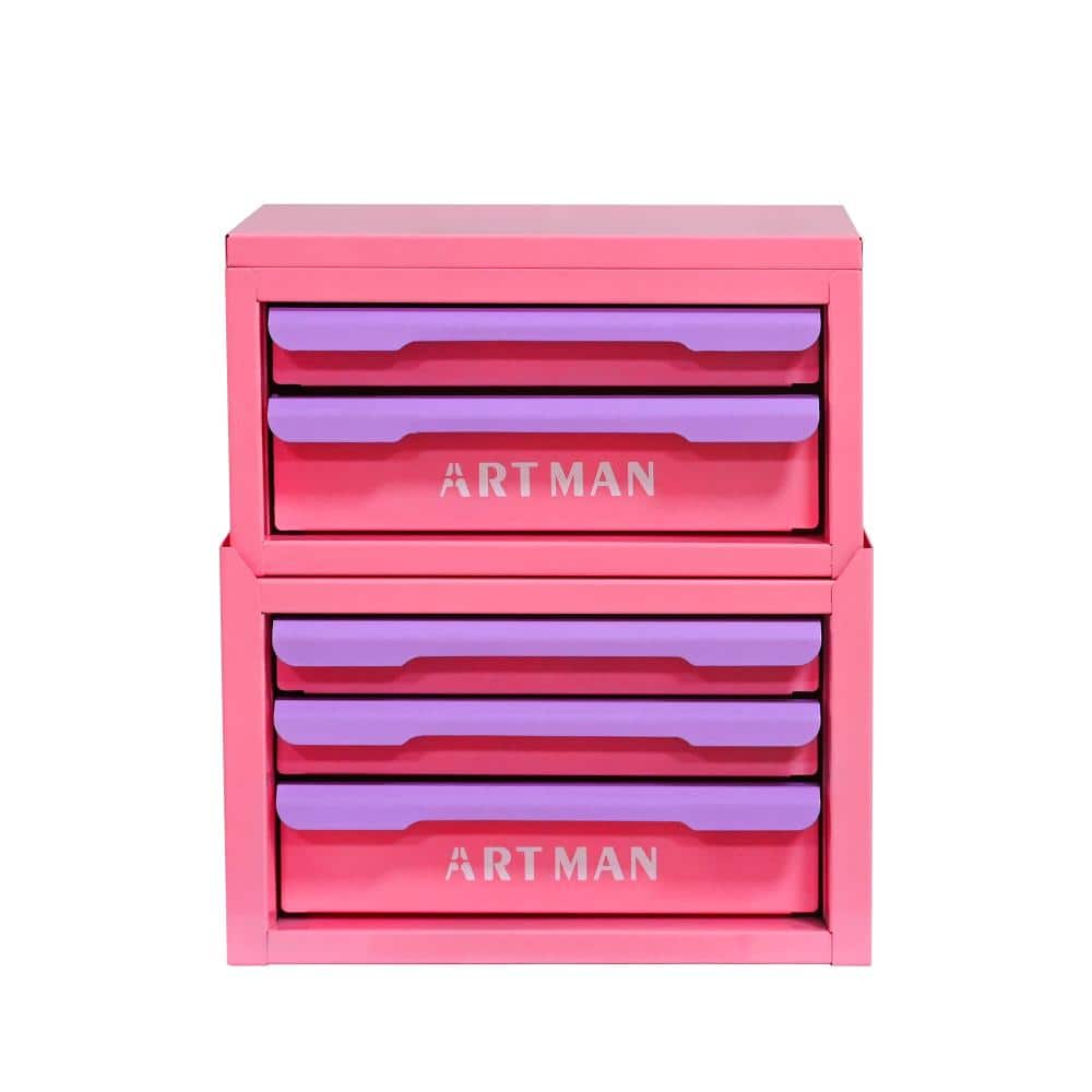 Drawer-Style Desktop Storage Box, 2+3 Layer Stackable Organizer for Office Supplies, Cosmetics & More price history on PriceWatchPro