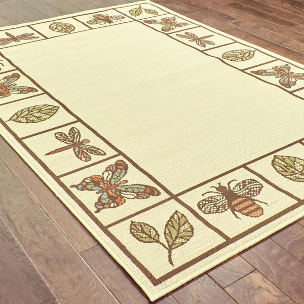 Modesto Natural Multi 7 ft. x 10 ft. Indoor/Outdoor Patio Area Rug
