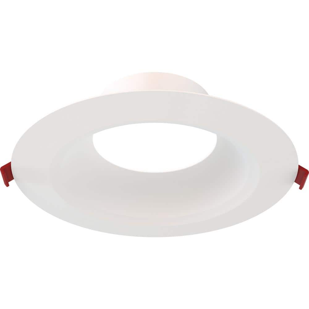 6-Inch Matte White Aluminum LED Recessed Lighting Kit