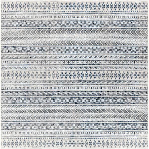 Merrigan Denim 7 ft. 10 in. Square Indoor/Outdoor Area Rug