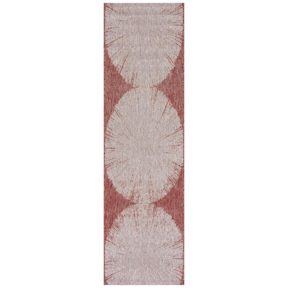 Courtyard Beige/Red 2 ft. x 8 ft. Floral Abstract Indoor/Outdoor Runner Rug price history on PriceWatchPro