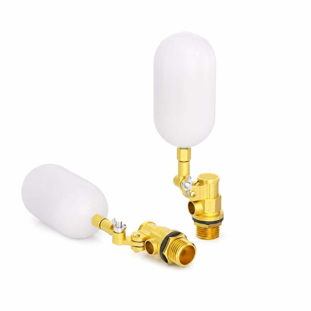 LUKVIZO 2-Pack 1 2 in automatic adjustable brass float and ballcock ...