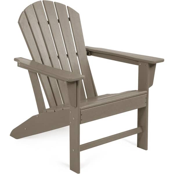 Zeus & Ruta Brown HDPE AllWeather Composite Outdoor Adirondack Chairs for Garden, Lawns QR594
