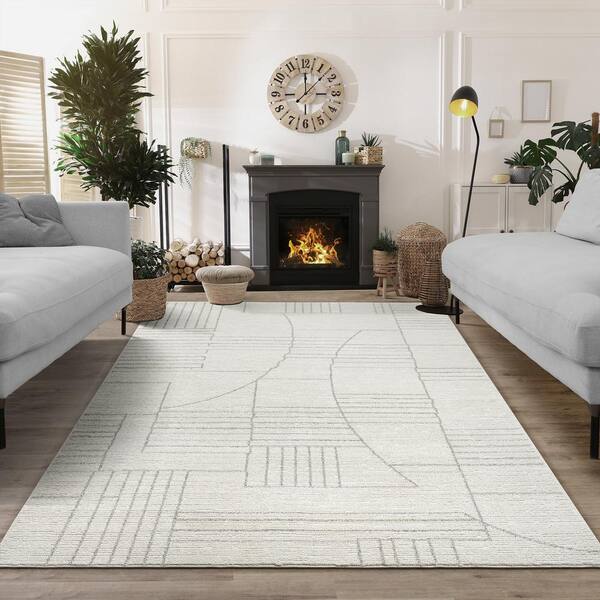 Concord Global Trading Nizza Collection Montana Ivory 5 ft. x 7 ft