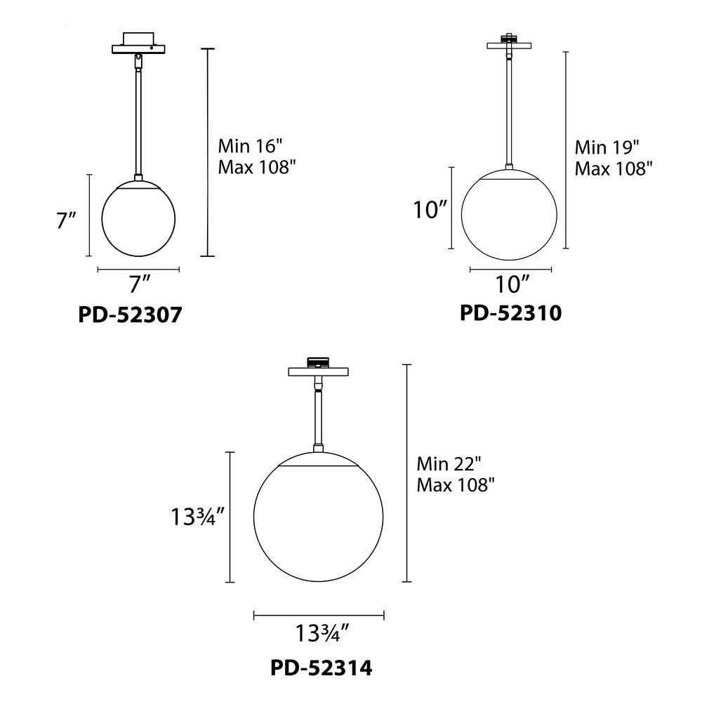 Brushed Nickel 10" Globe LED Indoor/Outdoor Pendant Light