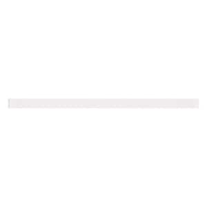 Colorway 0.6 in. x 12 in. White Glass Glossy Pencil Liner Tile Trim (0.5 sq. ft./case) (10-pack)