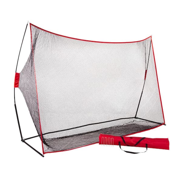 Wakeman 10 ft. x 7 ft. Heavy-Duty Net with Steel Frame for Indoor and Outdoor Use White