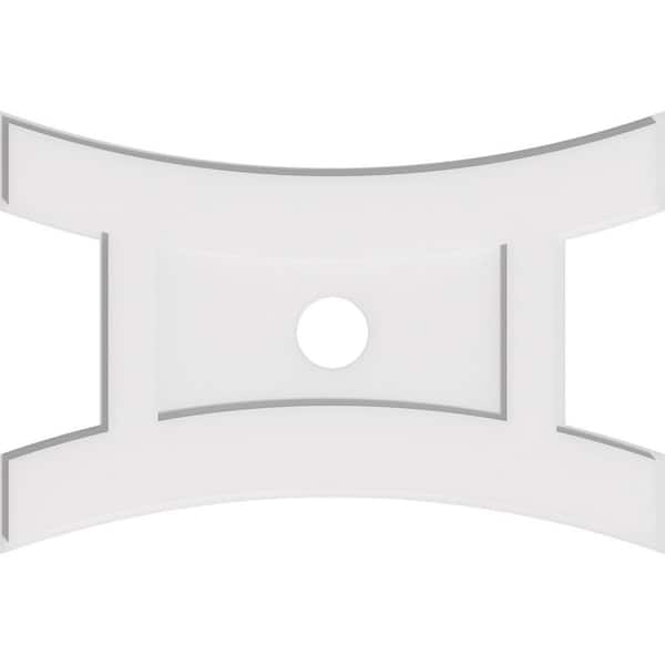 Ekena Millwork 28 in. W x 18-5/8 in. H x 3 in. ID x 1 in. P Haven Architectural Grade PVC Contemporary Ceiling Medallion