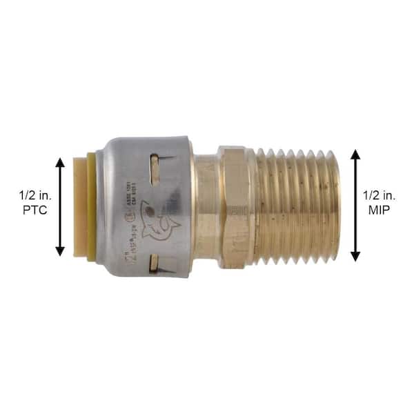 SharkBite Max 1/2 in. Push-to-Connect x MIP Brass Adapter Fitting