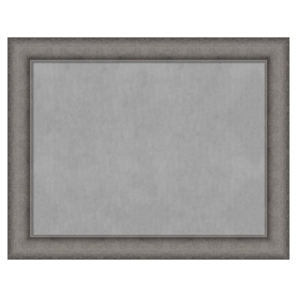 Amanti Art Burnished Concrete 28 in. x 22 in. Framed Magnetic Board