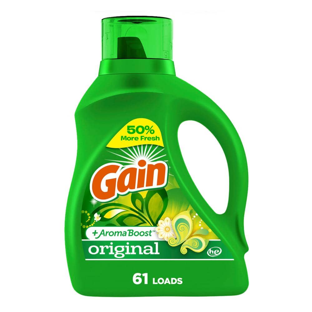 Gain 88 oz. Plus AromaBoost Original Scent HE Liquid Laundry Detergent  (61-Loads) 003077209210 - The Home Depot