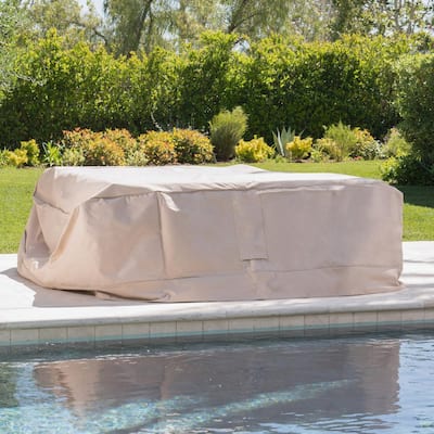 Shield Large Beige Patio Table and Chair Set Cover