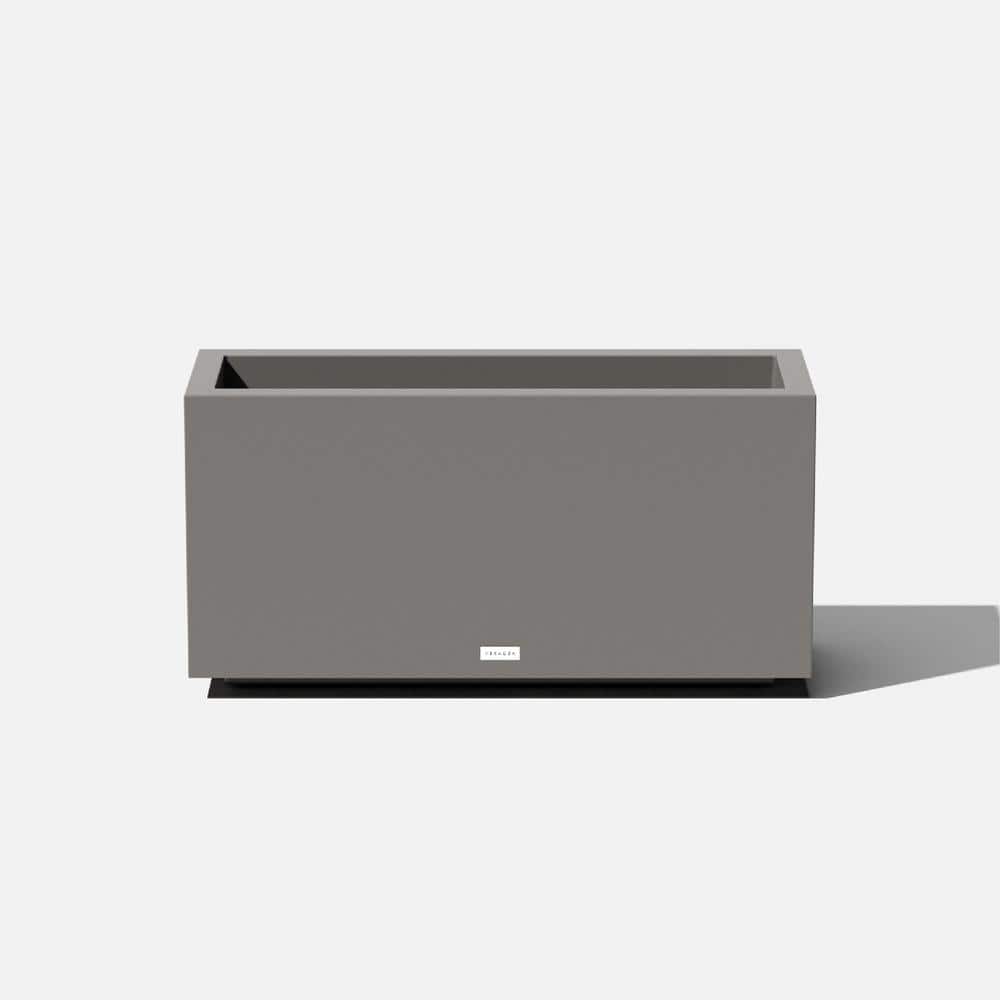 Gray Extra Large Rectangular UV Resistant Floor Planter