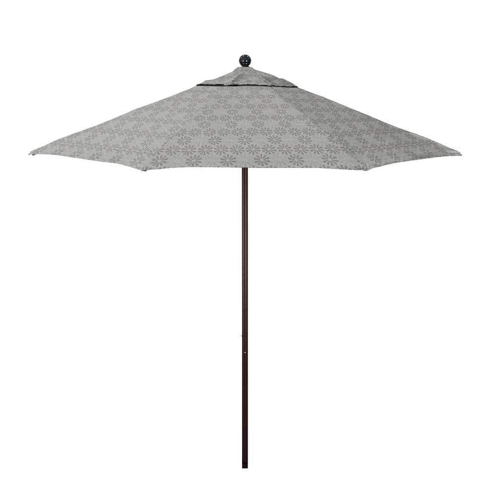 9 ft. Bronze Aluminum Market Patio Umbrella with Fiberglass Ribs and Push-Lift in Spiro Graphite Pacifica Premium price history on PriceWatchPro