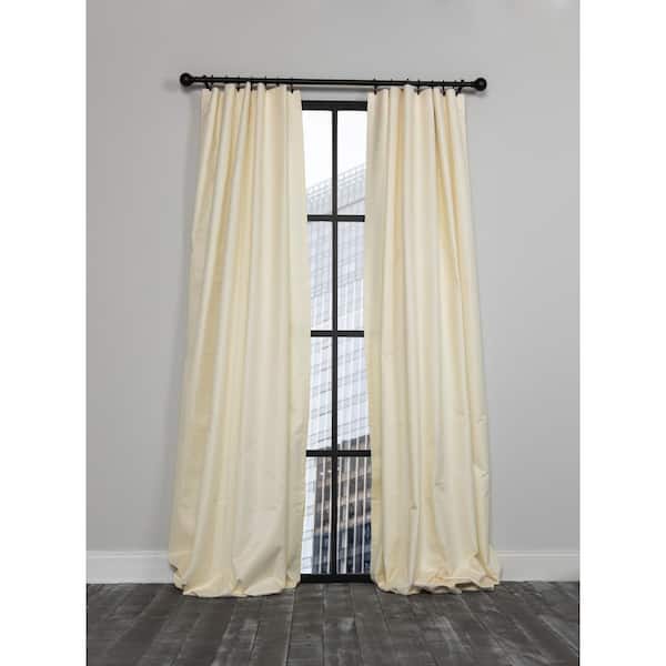 Manor Luxe Ivory Thermal Rod Pocket Blackout Curtain - 54 in. W x 108 in. L