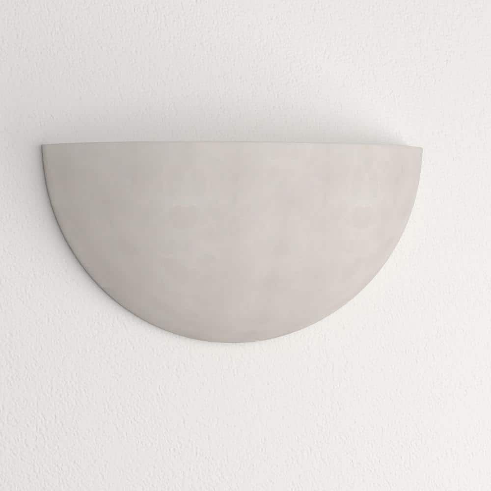 Contemporary White Dome 10" Metal Wall Sconce