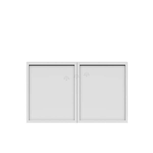 LIFEART CABINETRY Slim Shaker Assembled 36 in. W x 15 in. H x 12 in. D Wall Bridge Kitchen Cabinet in White
