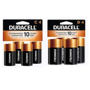 Coppertop C and D Alkaline Battery Variety Pack (8 Total Batteries)