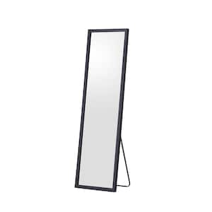 18 in. W x 58 in. H Rectangle Black Frame Full Length Standing Floor Mirror