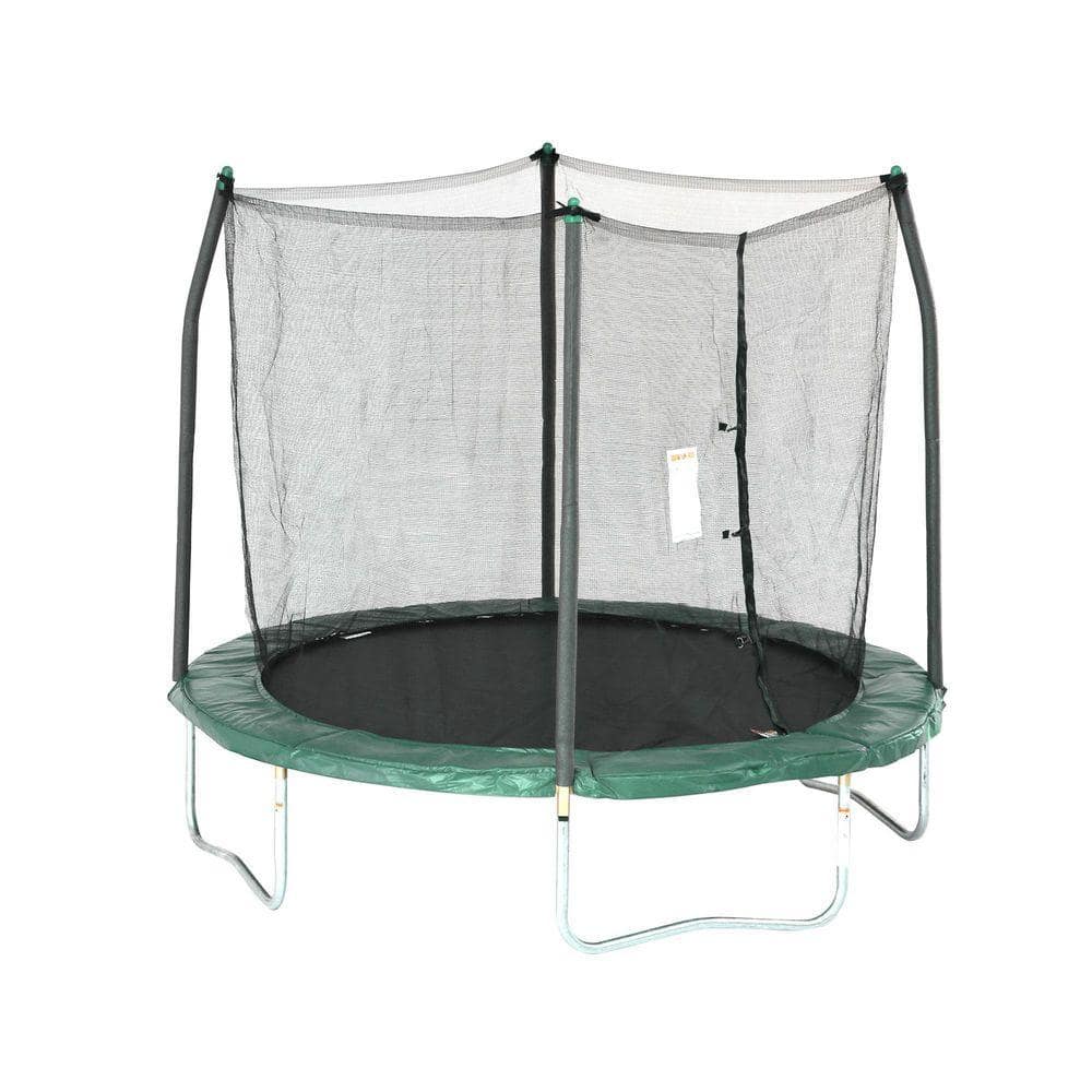 Outdoor Kids 8 ft. Round Trampoline with Safety Net Enclosure, Green price history on PriceWatchPro