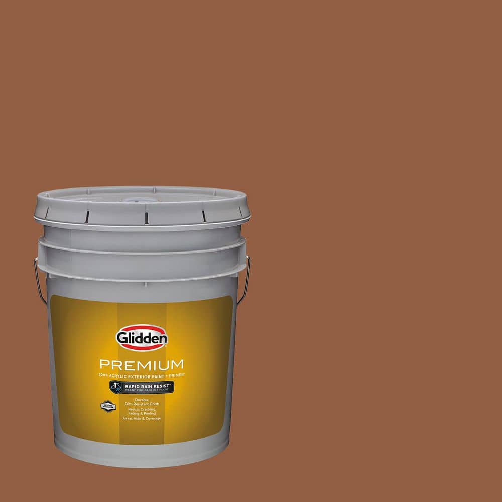 Glidden Premium 5 gal. PPG1069-7 Cinnamon Spice Semi-Gloss