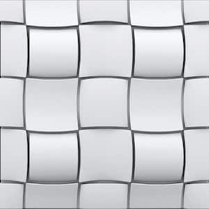 Rubik Plain White 2 ft. x 2 ft. Seamless Foam Glue-up 3D Wall Panel (24 sq. ft./case)