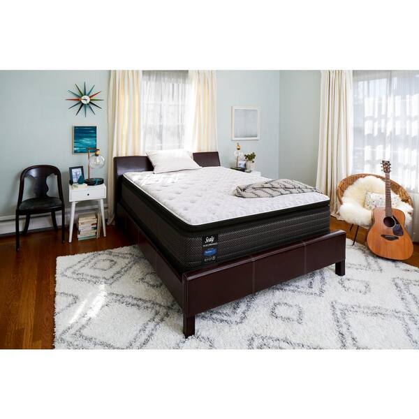 Sealy Response Performance 14 in. King Cushion Firm Euro Pillowtop Mattress Set with 9 in. High Profile Foundation