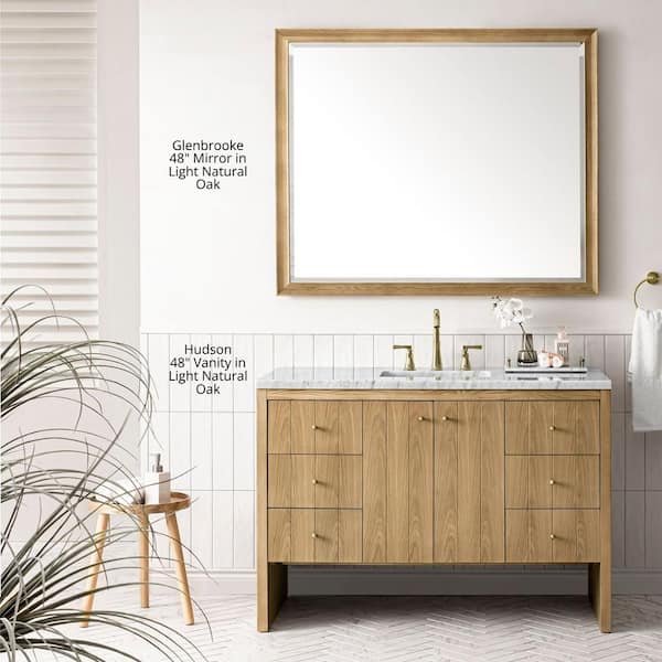 Glenbrooke 48.0 in. W x 40.0 in. H Rectangular Framed Wall Bathroom Vanity Mirror in Smokey Celadon