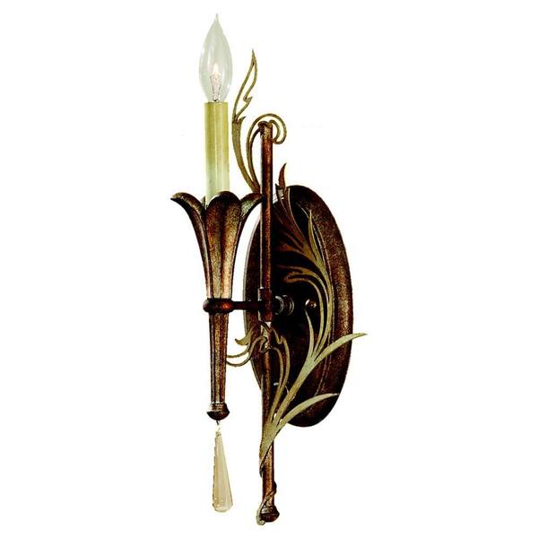 Generation Lighting Amelia 1-Light Silver Leaf Patina/Oxidized Bronze Sconce