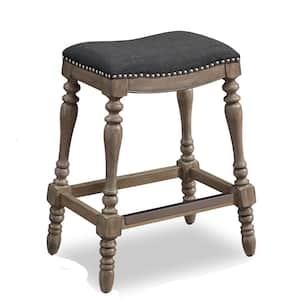 Collins 25 in. Sand Saddle Seat Counter Stool