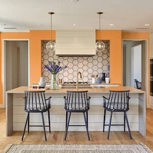 5 gal. #P240-7 Joyful Orange Semi-Gloss Interior Paint