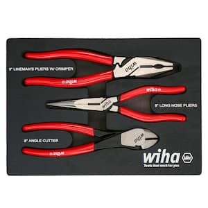 3-Piece Classic Grip Pliers and Cutters Tray Set
