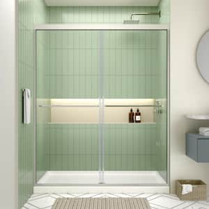 Campelli 60in. W x 70in. H Sliding Shower Door,CrystalTech Treated 1/4 in. Tempered Clear Glass,Polished Chrome Hardware