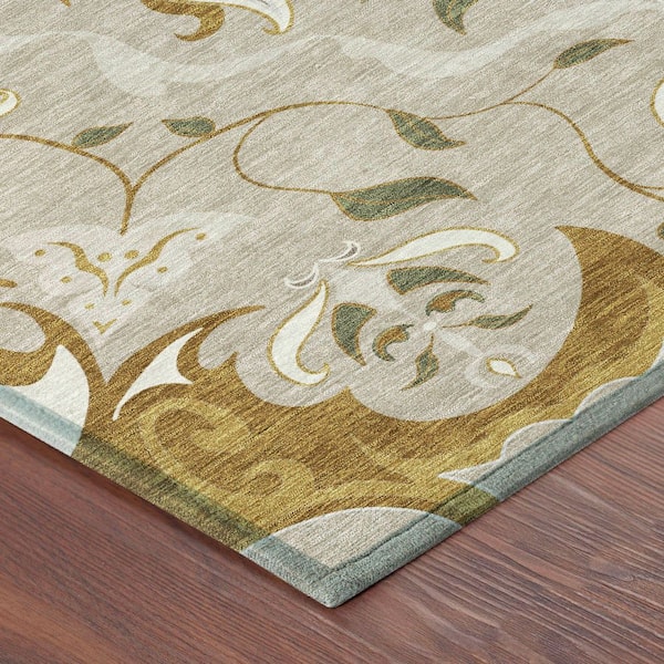 Chantille Machine Washable Indoor/Outdoor Abstract ACN2625 Beige 9 ft. x 12 ft. Area Rug